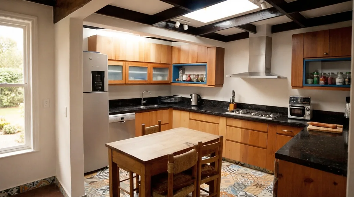 Cocina, logia y comedor de diario en Las Perdices